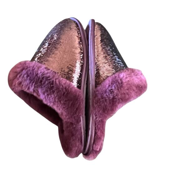UGG Women's Scuffette II Mirror Ball Sequins Sheepskin Collar Slipper NEW Size 7 - Picture 7 of 9